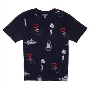 NEW ELEVEN PARIS men's multi graphic t-shirt in black